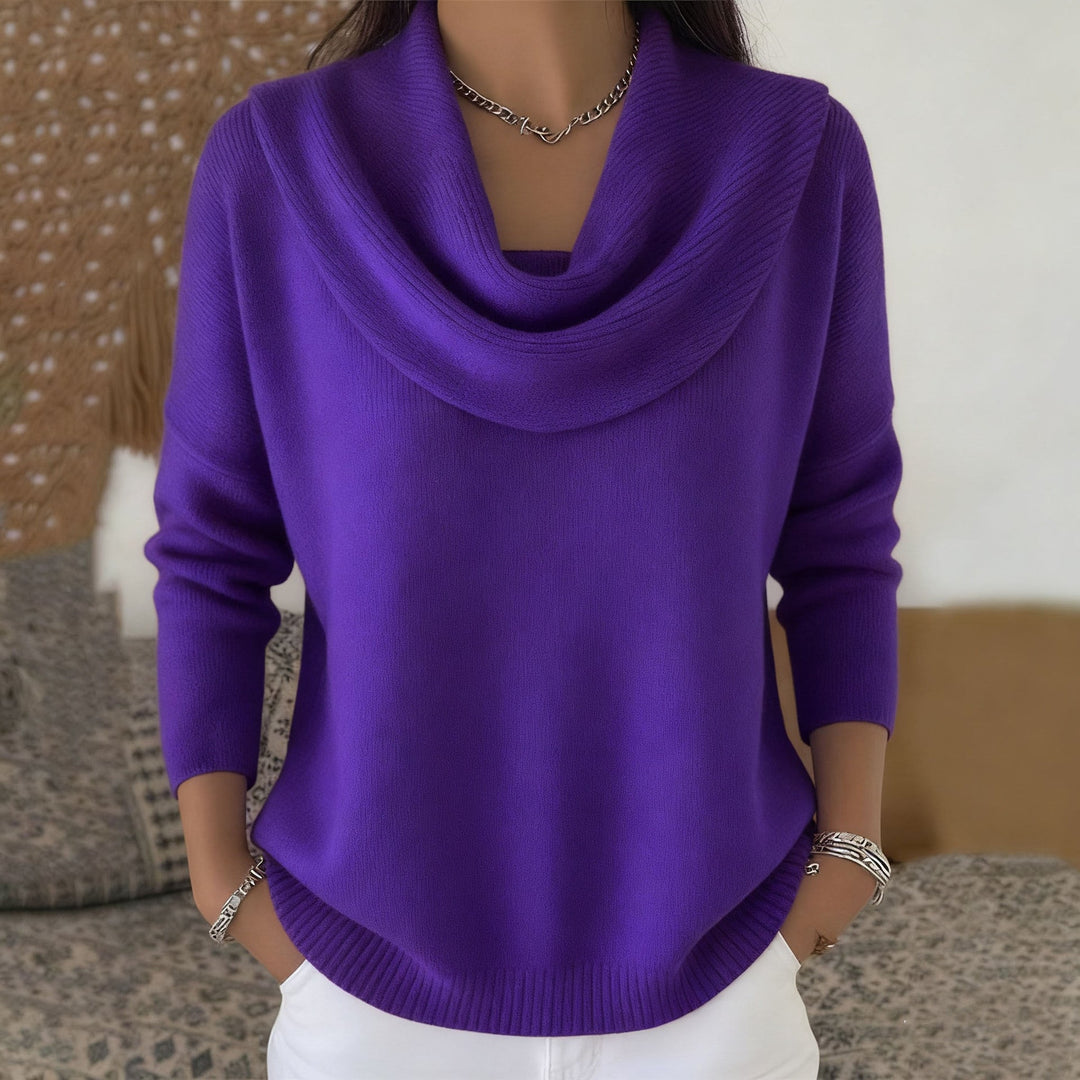 Barbara | Maglione con Collo Drappeggiato