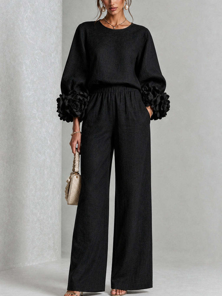 ROSALIE | SET DUE PEZZI CON POLSINI FLOREALI.