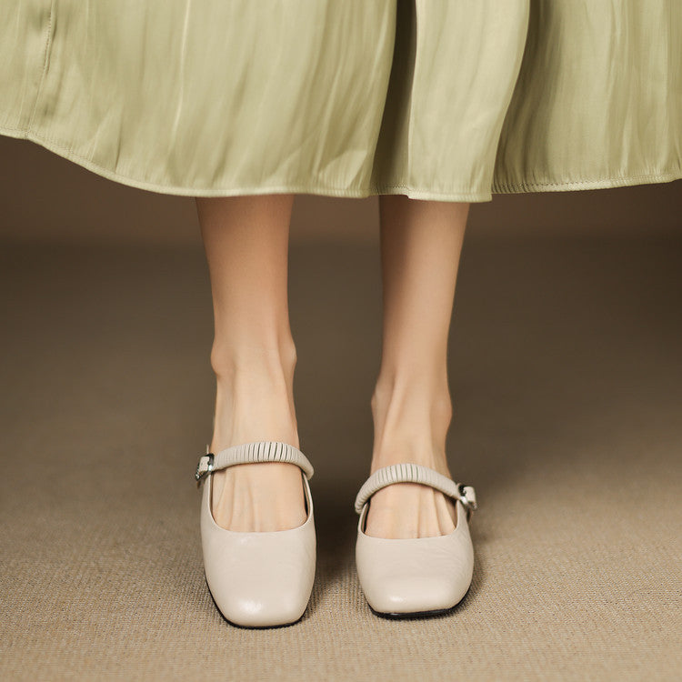 Mule Mary Jane in Vera Pelle Novie