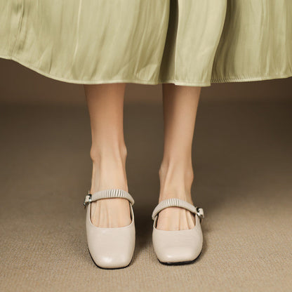 Mule Mary Jane in Vera Pelle Novie
