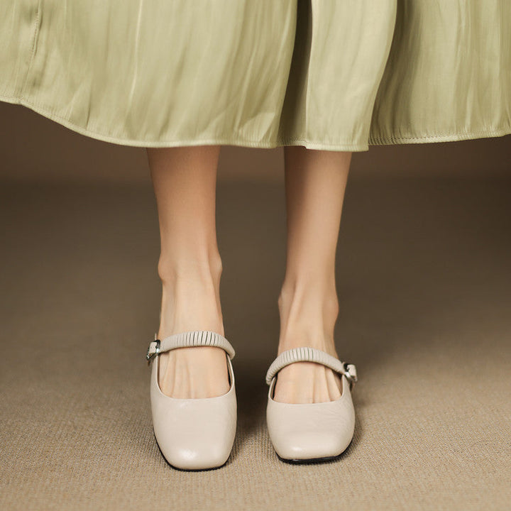 Mule Mary Jane in Vera Pelle Novie