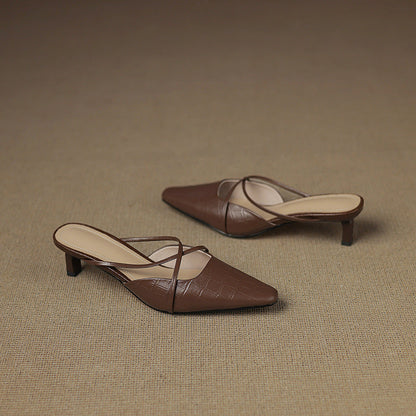 Mule in Vera Pelle Mire