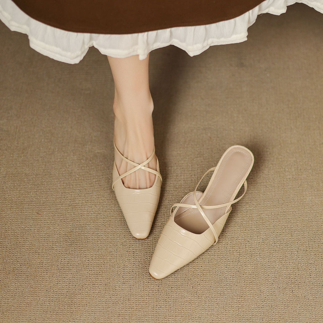 Mule in Vera Pelle Mire