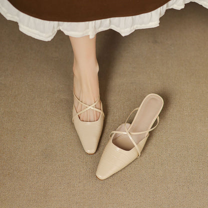 Mule in Vera Pelle Mire