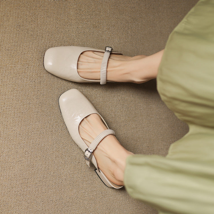 Mule Mary Jane in Vera Pelle Novie