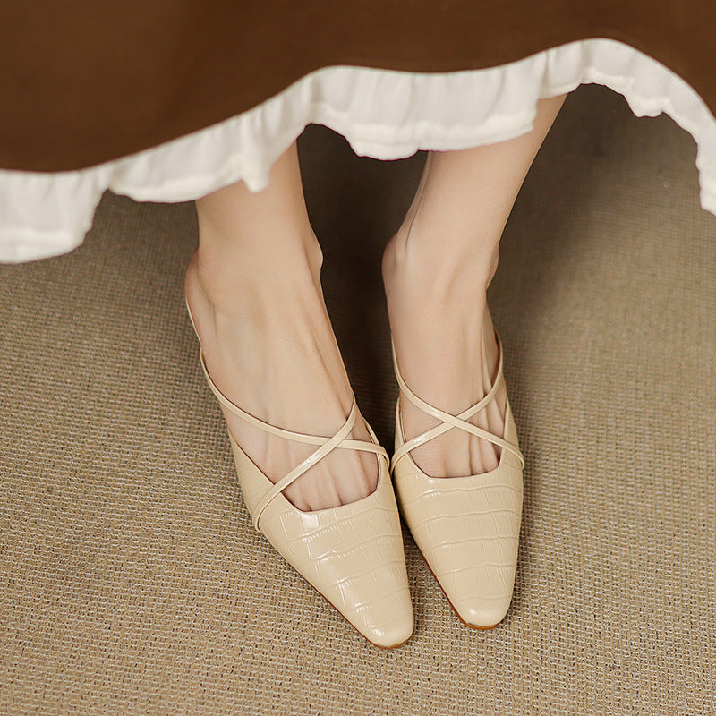 Mule in Vera Pelle Mire