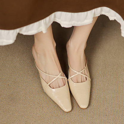 Mule in Vera Pelle Mire