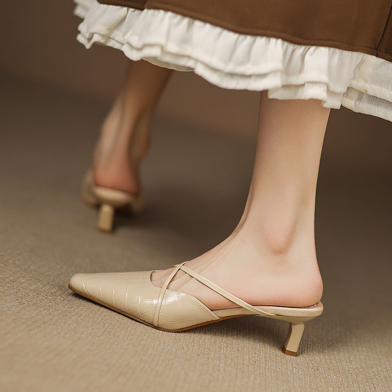 Mule in Vera Pelle Mire