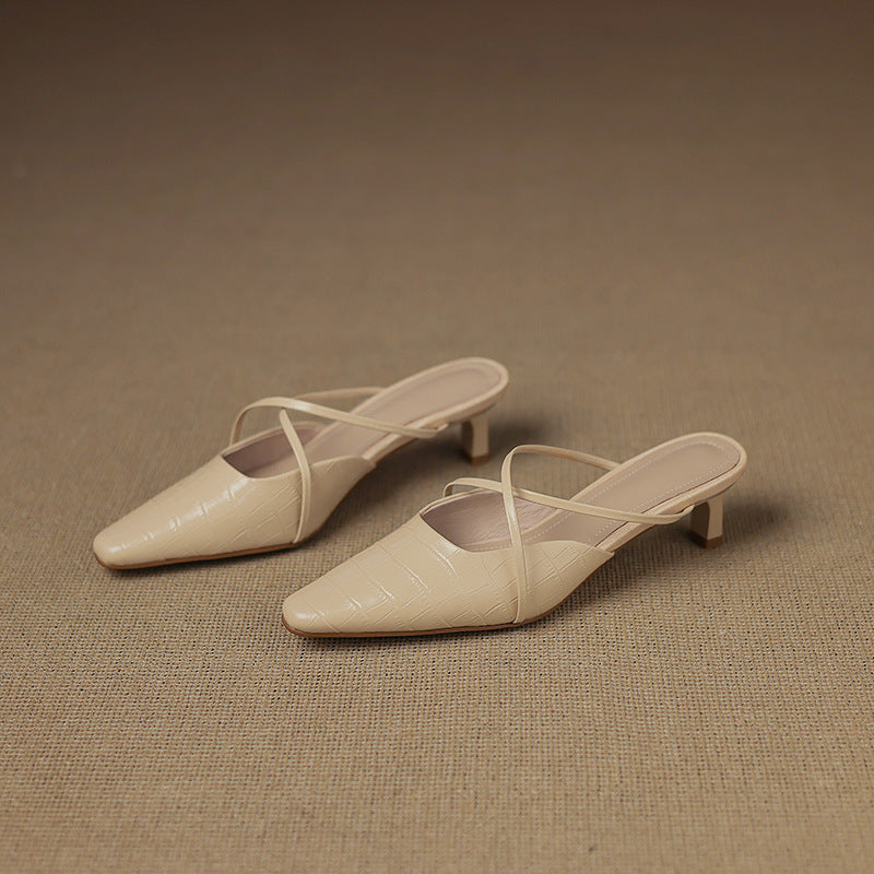 Mule in Vera Pelle Mire