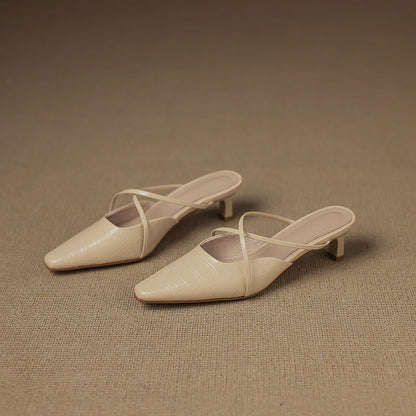Mule in Vera Pelle Mire