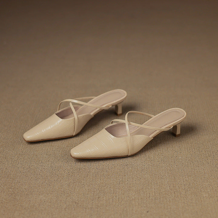 Mule in Vera Pelle Mire
