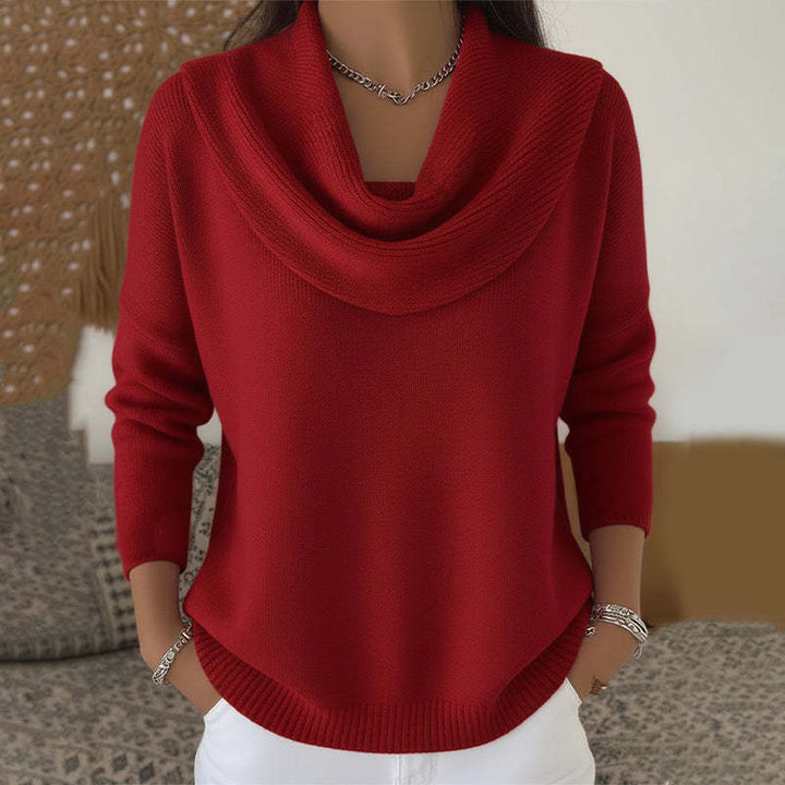 Barbara | Maglione con Collo Drappeggiato