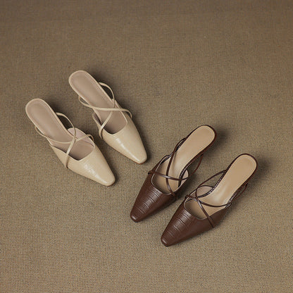Mule in Vera Pelle Mire