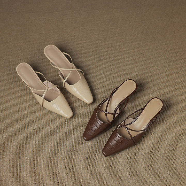 Mule in Vera Pelle Mire