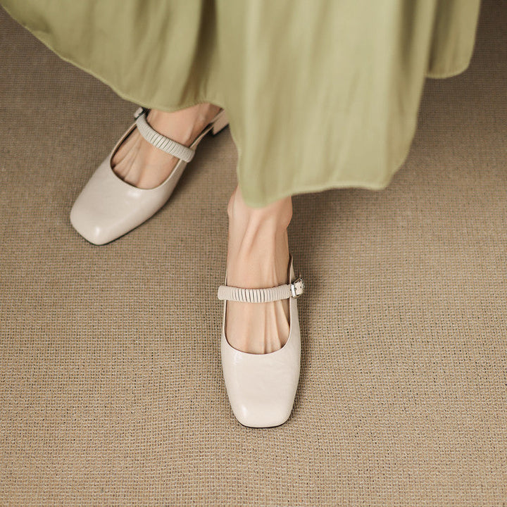 Mule Mary Jane in Vera Pelle Novie