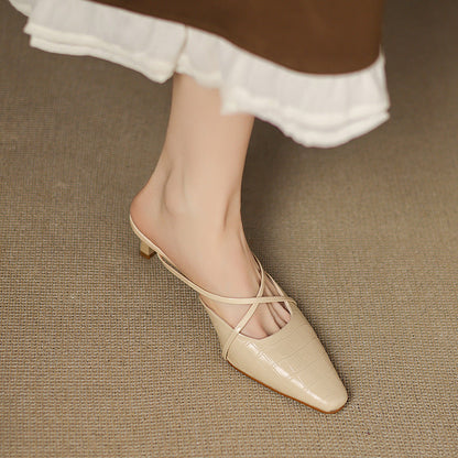 Mule in Vera Pelle Mire