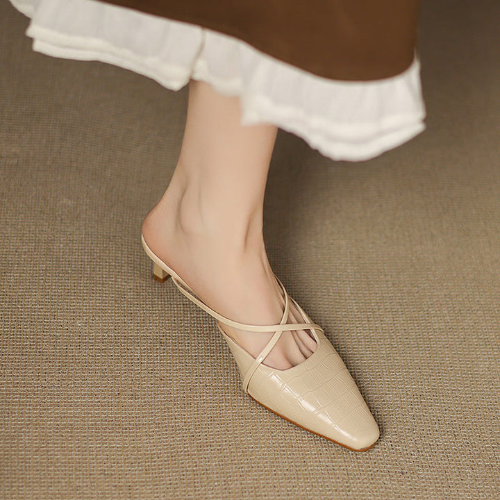 Mule in Vera Pelle Mire