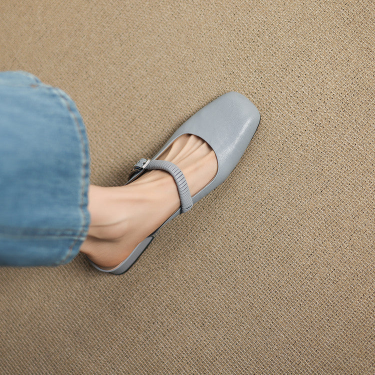 Mule Mary Jane in Vera Pelle Novie