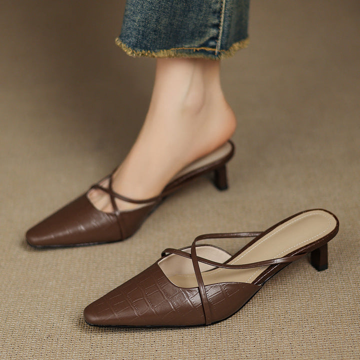 Mule in Vera Pelle Mire
