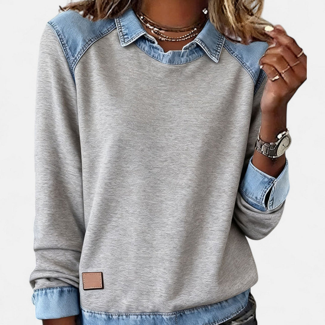 Gloria | Pullover con Pannelli a Contrasto