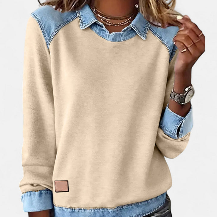 Gloria | Pullover con Pannelli a Contrasto