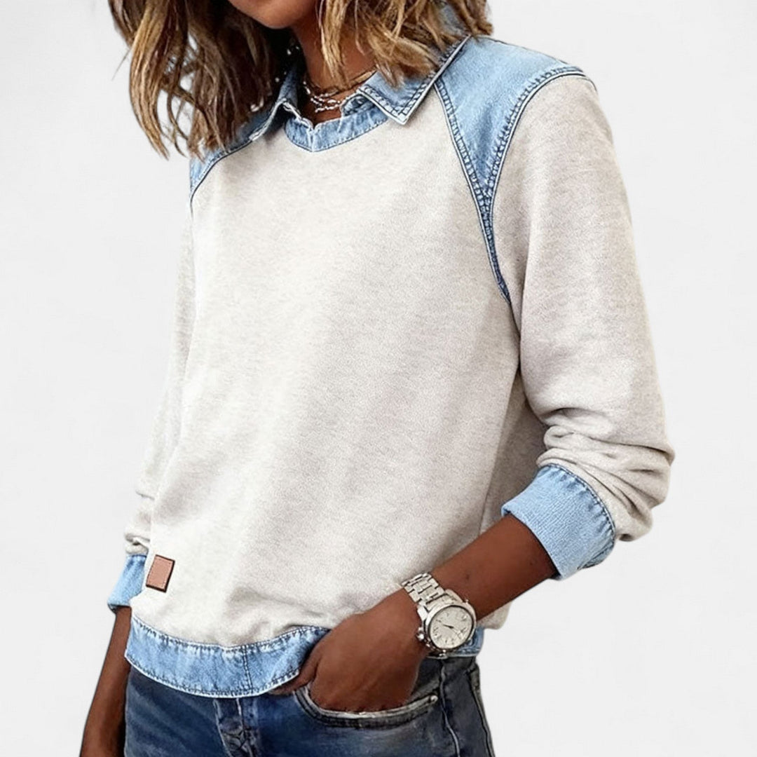 Gloria | Pullover con Pannelli a Contrasto