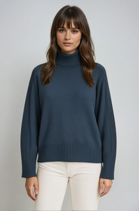 Fern | Maglione a Collo Alto a Coste