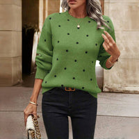 Margherita | Maglione a Maglia con Pois Accogliente