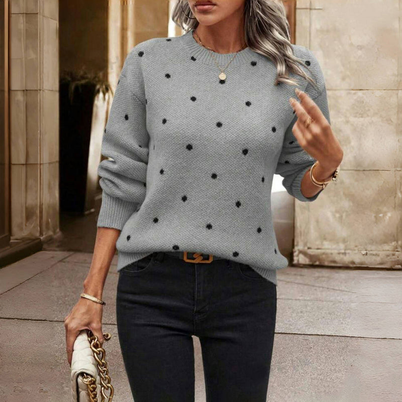 Margherita | Maglione a Maglia con Pois Accogliente