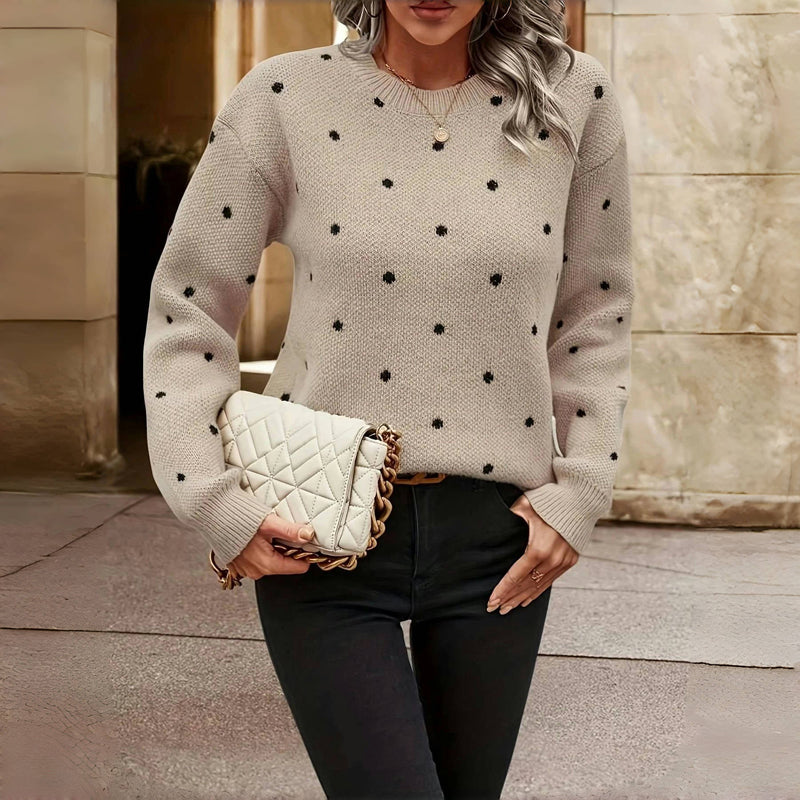 Margherita | Maglione a Maglia con Pois Accogliente
