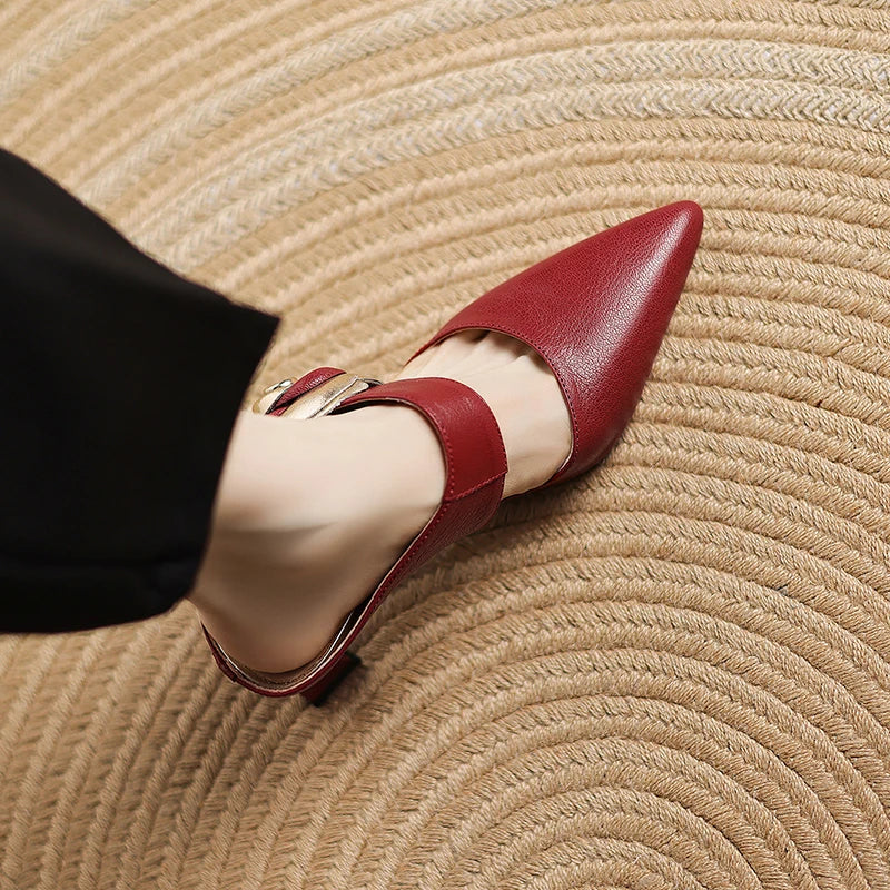 Tacchi in Vera Pelle Garnet