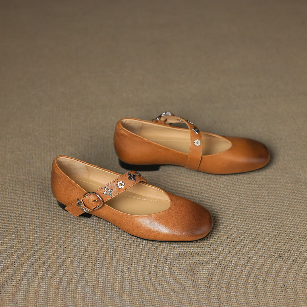 Elda Ballerine in Vera Pelle