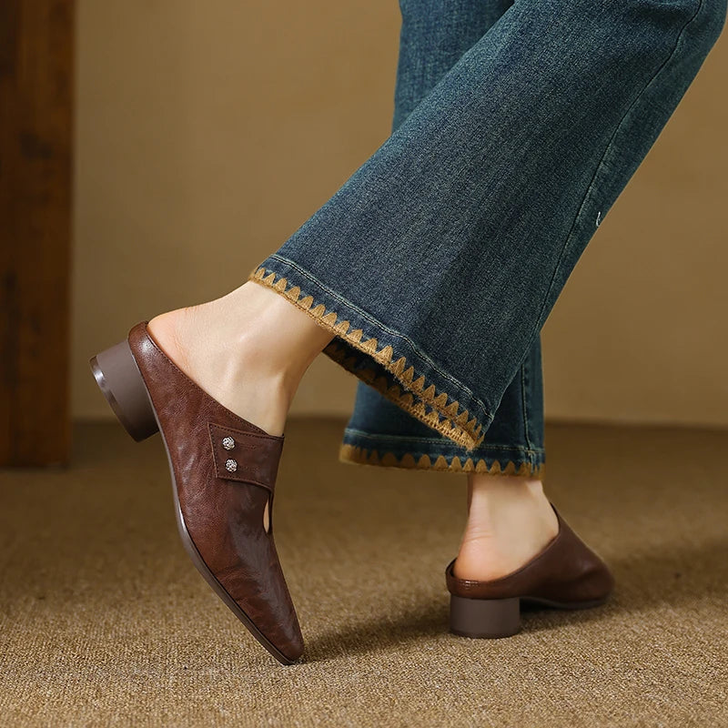 Mule in Vera Pelle Agnit