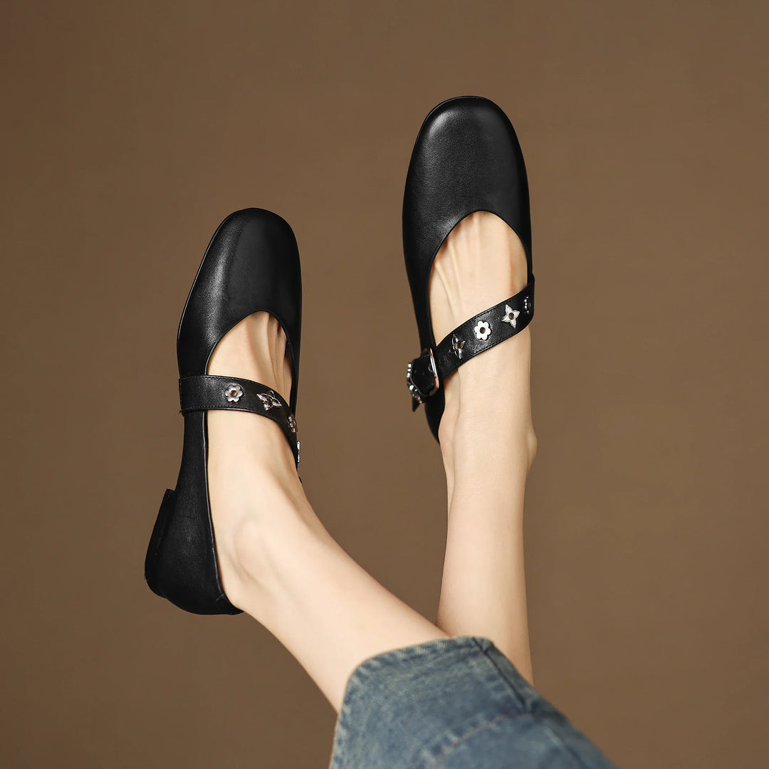 Elda Ballerine in Vera Pelle