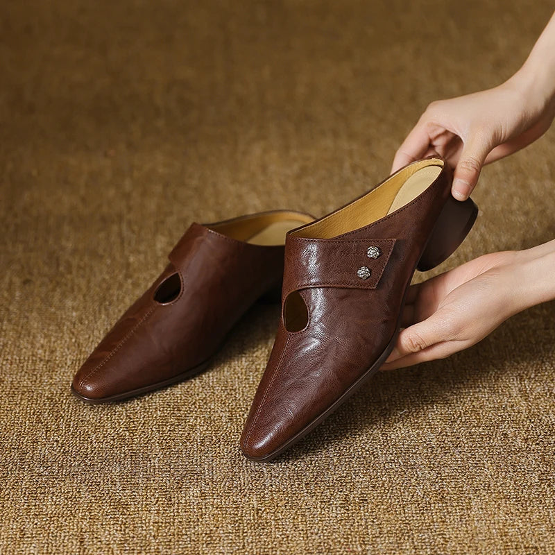 Mule in Vera Pelle Agnit