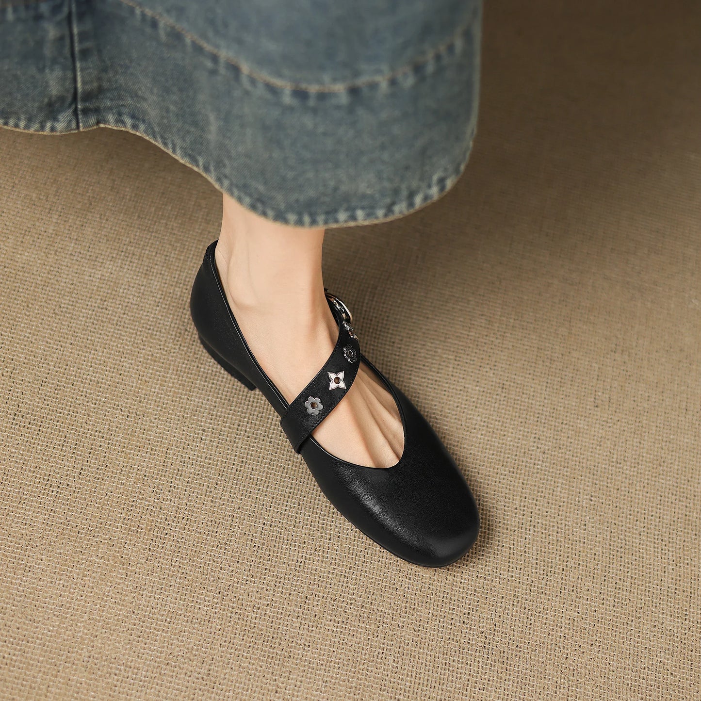 Elda Ballerine in Vera Pelle