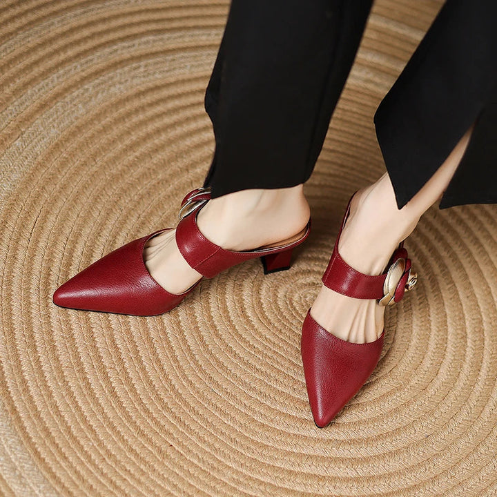 Tacchi in Vera Pelle Garnet