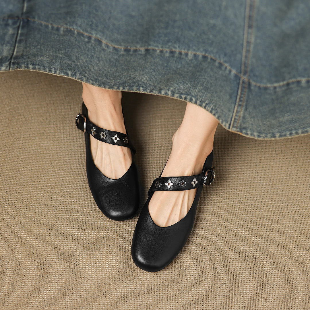 Elda Ballerine in Vera Pelle