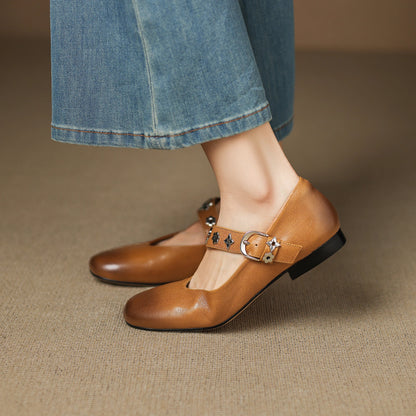 Elda Ballerine in Vera Pelle
