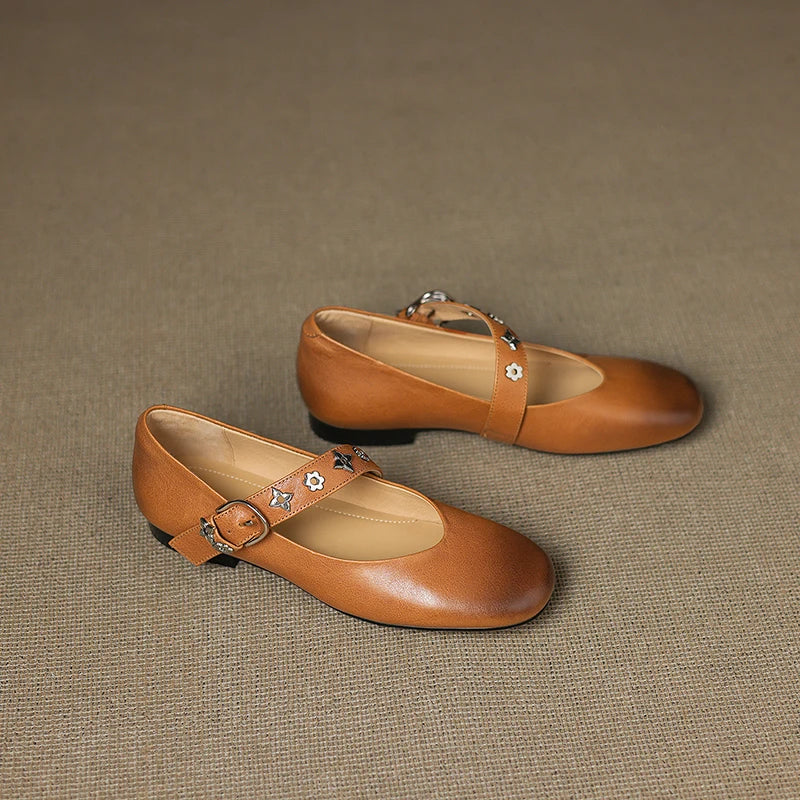 Elda Ballerine in Vera Pelle