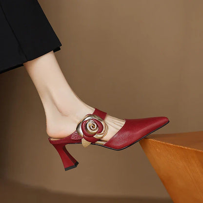 Tacchi in Vera Pelle Garnet