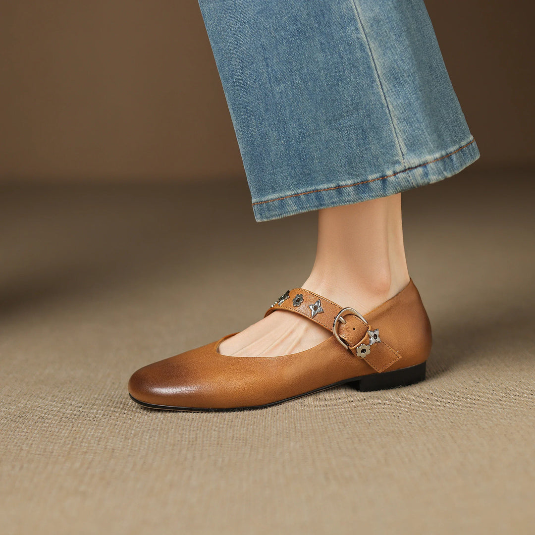 Elda Ballerine in Vera Pelle