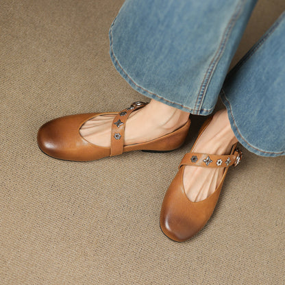 Elda Ballerine in Vera Pelle