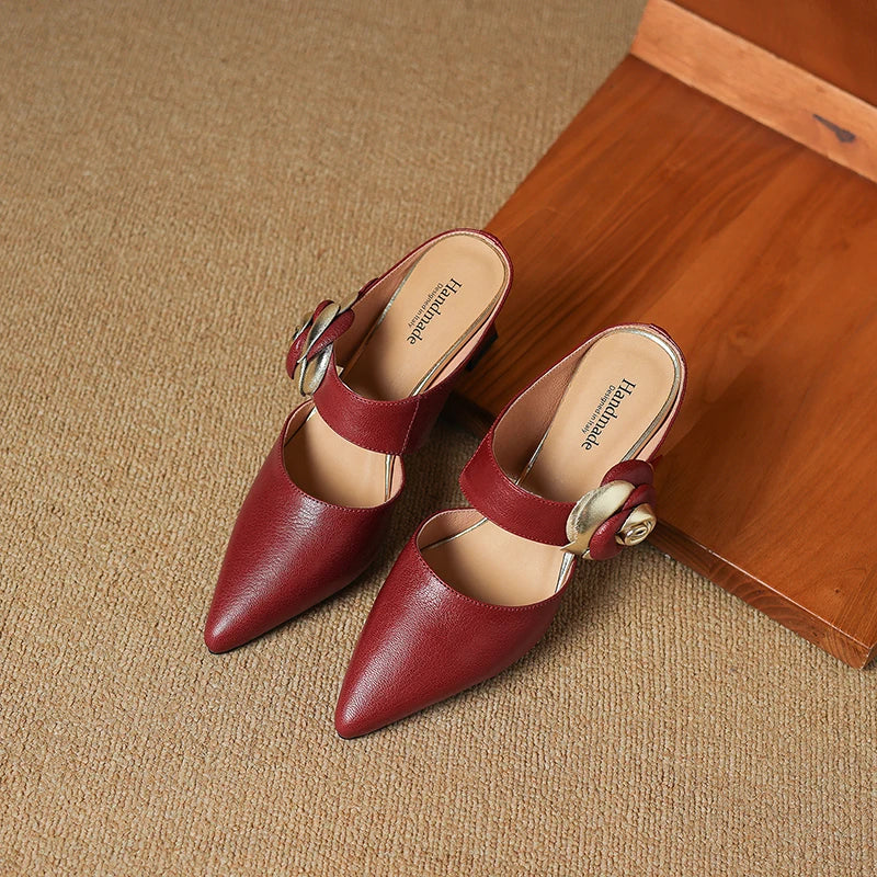 Tacchi in Vera Pelle Garnet