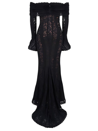 Abito Maxi in Pizzo Off-Shoulder