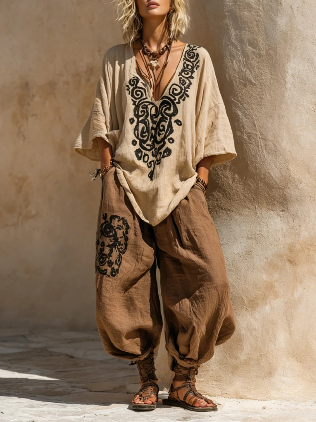 Set di Stampa Artistica Nomade Bohemien in Tre Pezzi