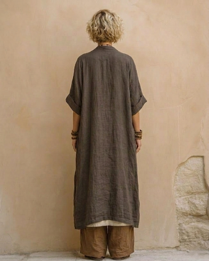 Set di tre pezzi con motivo tribale bohemien nomade grigio scuro e marrone