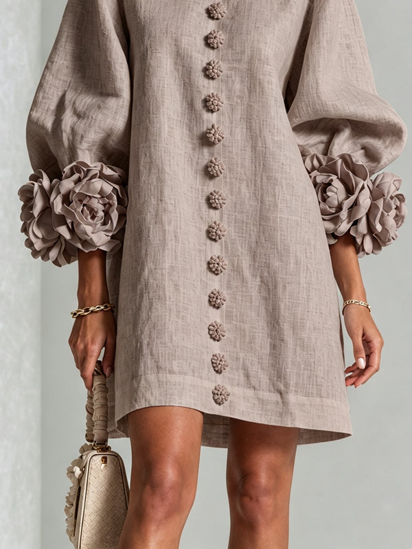 Sadie | Mini Abito con Maniche Floreali