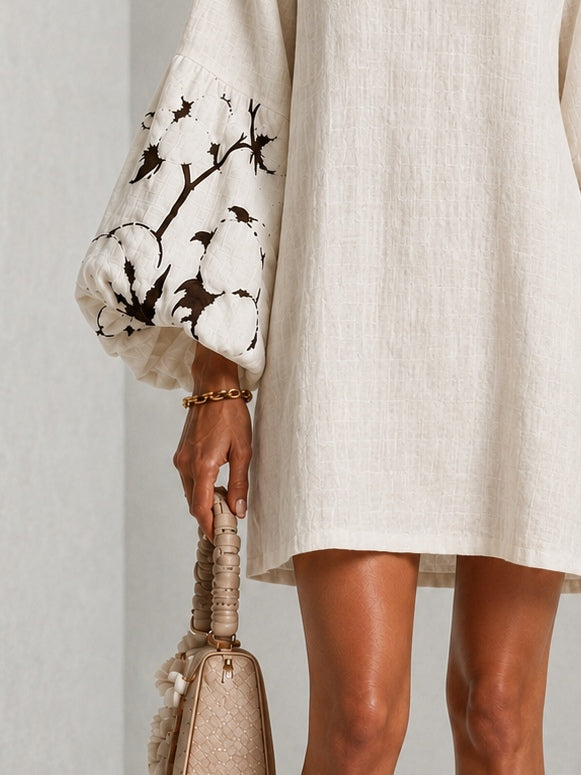 Waverly | Abito Mini Floreale con Maniche a Palloncino
