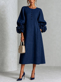 Danica | Abito Midi con Maniche Floreali